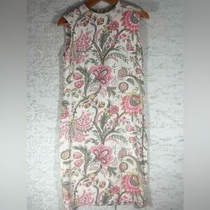 VINTAGE Floral Linen Dress Rope Belt Measurements in Pictures (small)